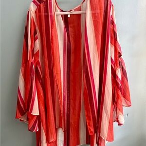 Striped Red and Pink Cardigan